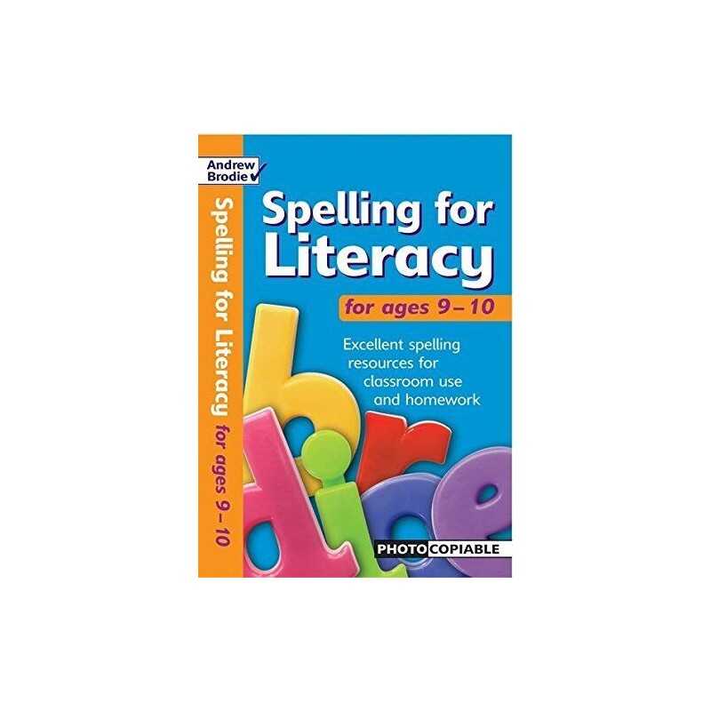Spelling for Literacy for ages 9-10 by Andrew Brodie Paperback Book