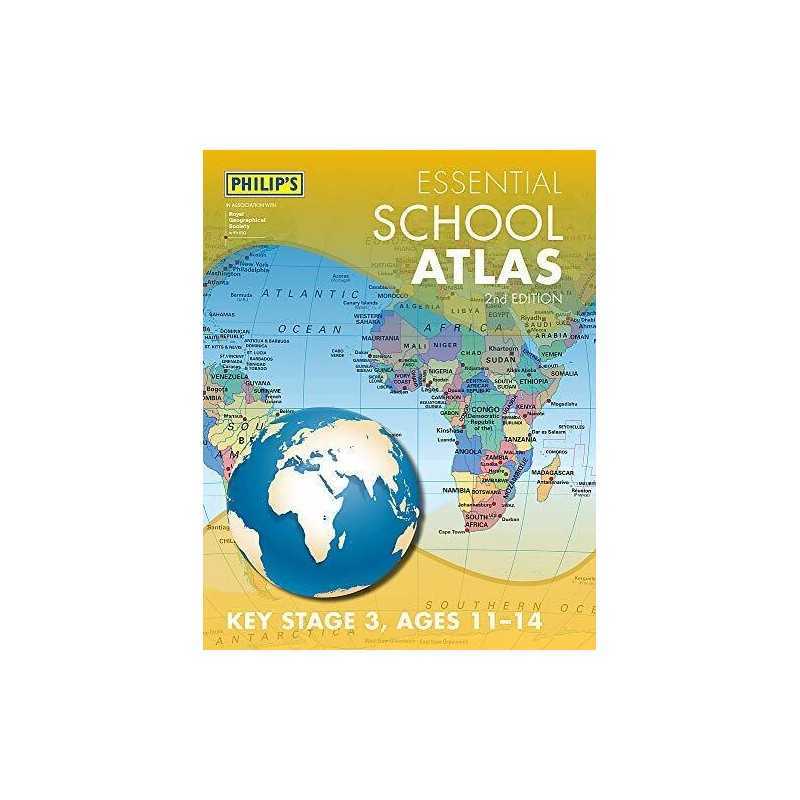 Philips Essential School Atlas (Philips World Atlas) by Philips Maps Book The