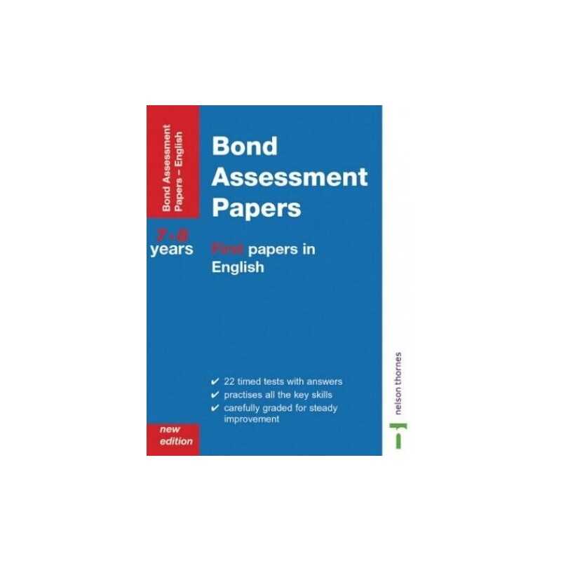 First Papers in English 7 -8 Years (Bond Assessme... by Lindsay, Sarah Paperback