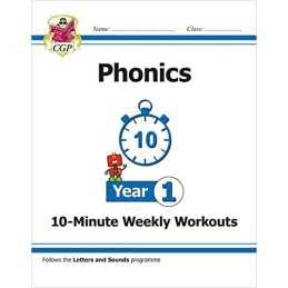 KS1 English 10-Minute Weekly Workouts: Phonics - Year 1: perfect... by CGP Books