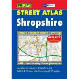 Philips Street Atlas Shropshire Spiral bound Book