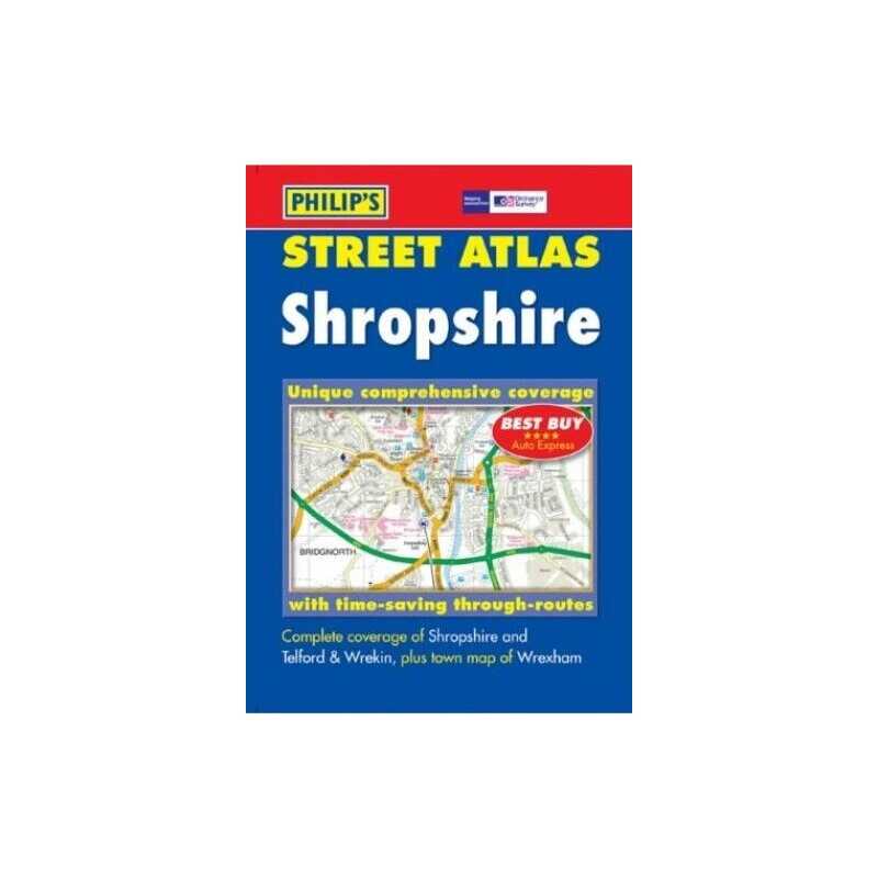 Philips Street Atlas Shropshire Spiral bound Book