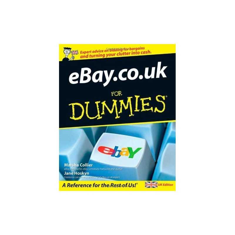 eBay.co.uk for Dummies, UK edition by Marsha Collier Paperback Book