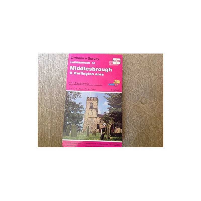 Landranger Maps: Middlesbrough and Darli... by Ordnance Survey Sheet map, folded