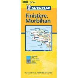 Finistere/Morbihan: No.308 (Michelin Local Maps)
