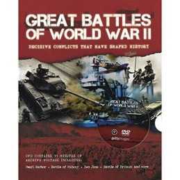 GREAT BATTLES OF WWII WITH FOOTAGE (Book & DVD) by Parragon Book  Fast