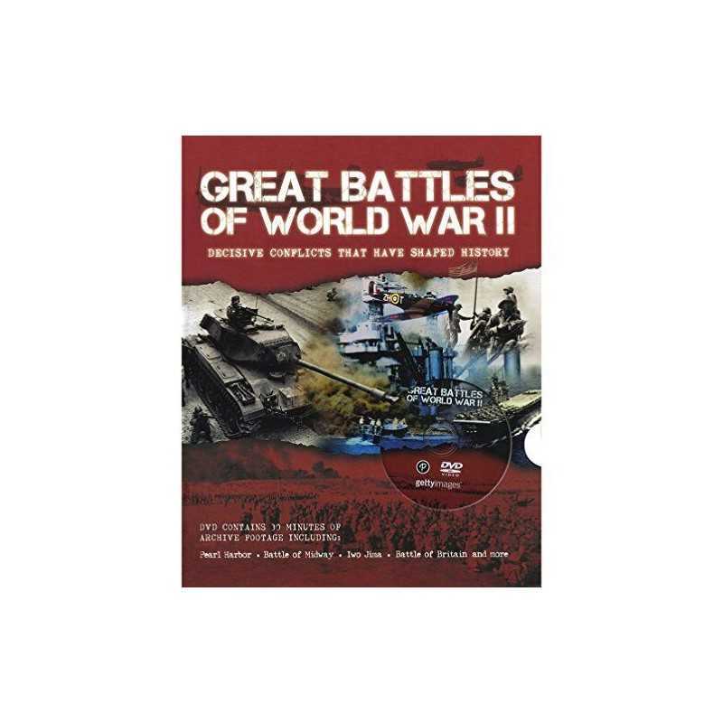 GREAT BATTLES OF WWII WITH FOOTAGE (Book & DVD) by Parragon Book  Fast