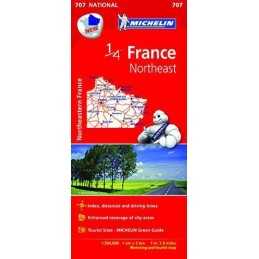 Northeastern France - Michelin National Map 707: Map (Michelin Na... by Michelin