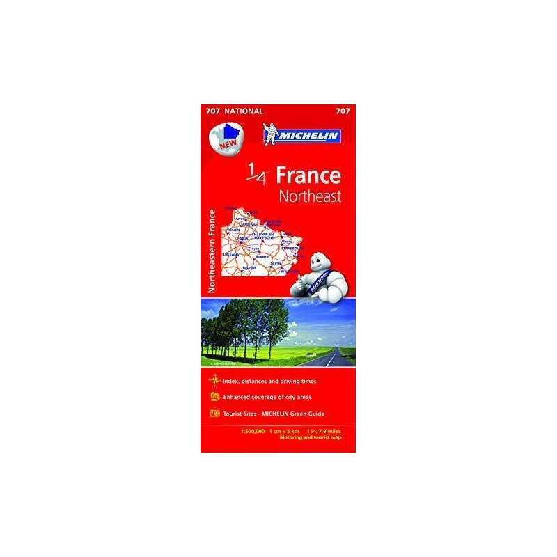 Northeastern France - Michelin National Map 707: Map (Michelin Na... by Michelin