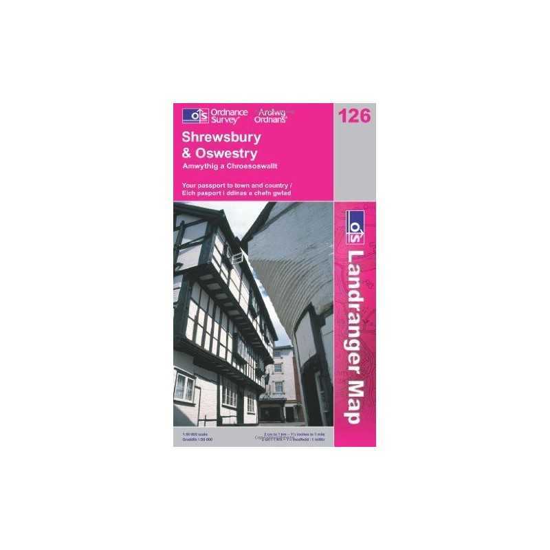 Shrewsbury and Oswestry (OS Landranger M... by Ordnance Survey Sheet map, folded