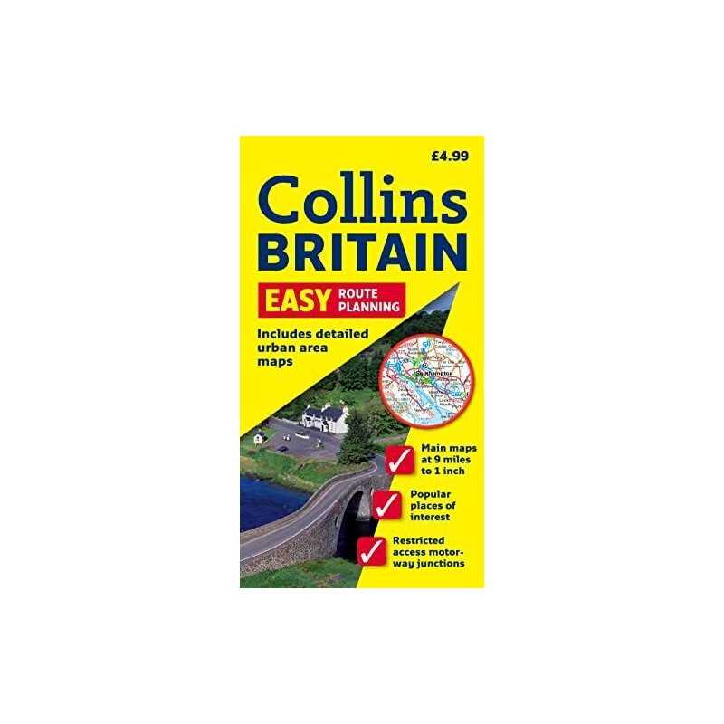 Easy Route Planning Map Britain by VARIOUS Sheet map, folded Book  Fast