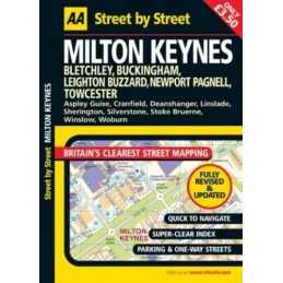 AA Street by Street Milton Keynes by AA Publishing Sheet map, folded Book The