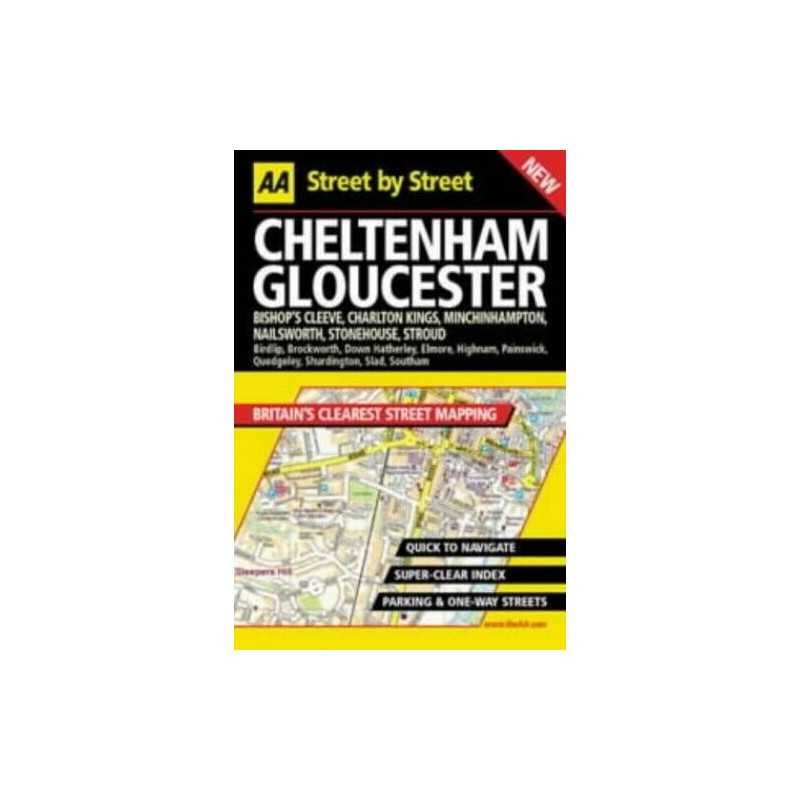 AA Street by Street Cheltenham, Gloucester Paperback Book