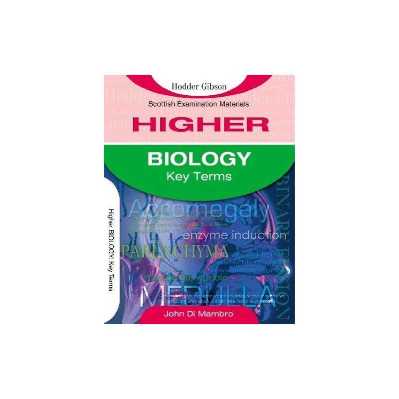 Higher Biology Key Terms (SEM), Mambro, John Di