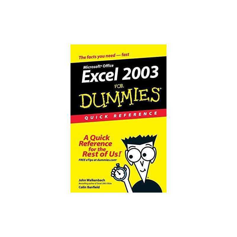 Excel 2003 For Dummies Quick Reference (For Dum... by Walkenbach, John Paperback