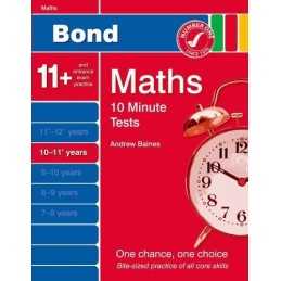 New Bond 10 Minute Tests Maths 10-11+ Years by Andrew Baines Book  Fast