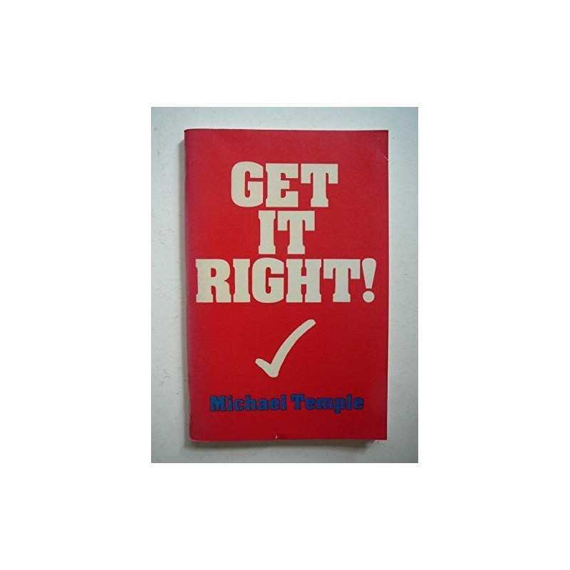 Get It Right!: A Pocket Guide to Written English by Temple, Michael Paperback