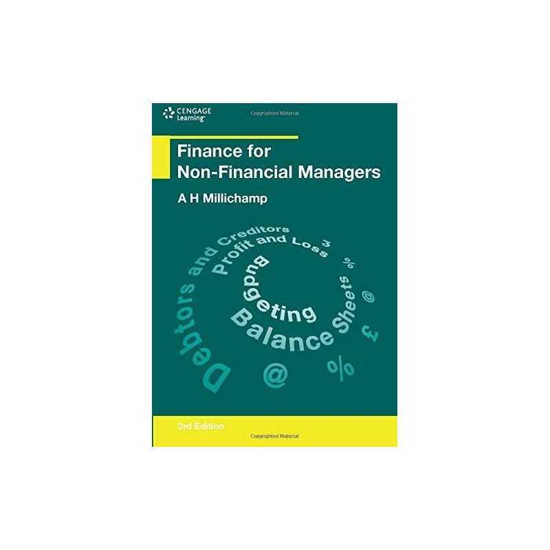 Finance for Non Financial Managers: An Active-l... by Millichamp, Alan Paperback