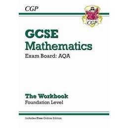 GCSE Maths AQA Workbook with online edition - Foundati... by CGP Books Paperback