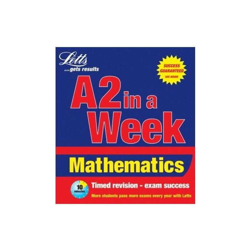 A2 in a Week: Maths (Revise A2 in a Week) by Brown, Cath Paperback Book The
