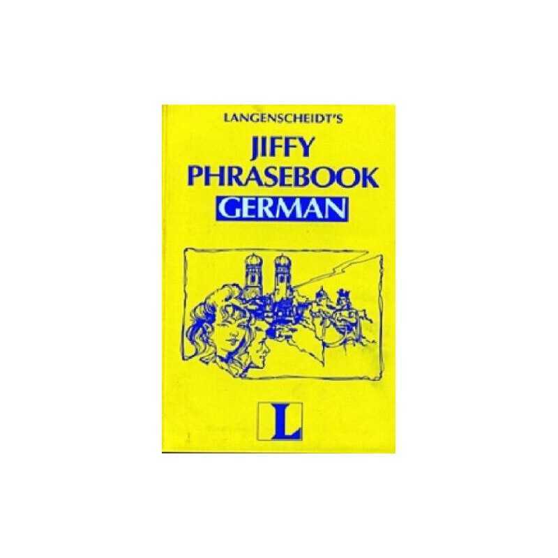 Jiffy Phrasebook German by Langenscheidt Book