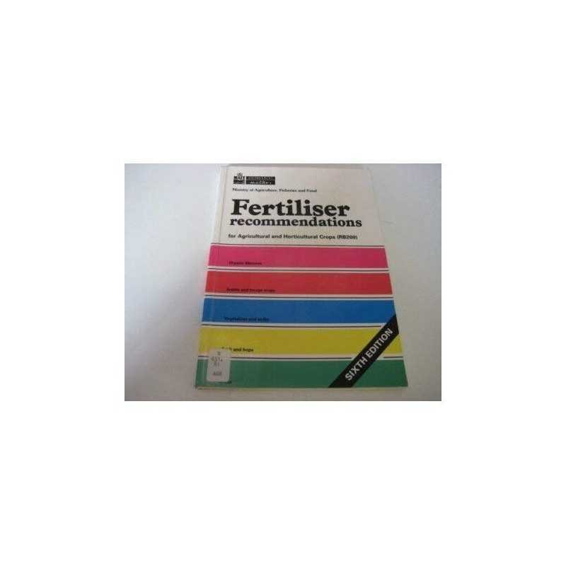 Fertiliser recommendations: for agricultura... by Great Britain: Minis Paperback