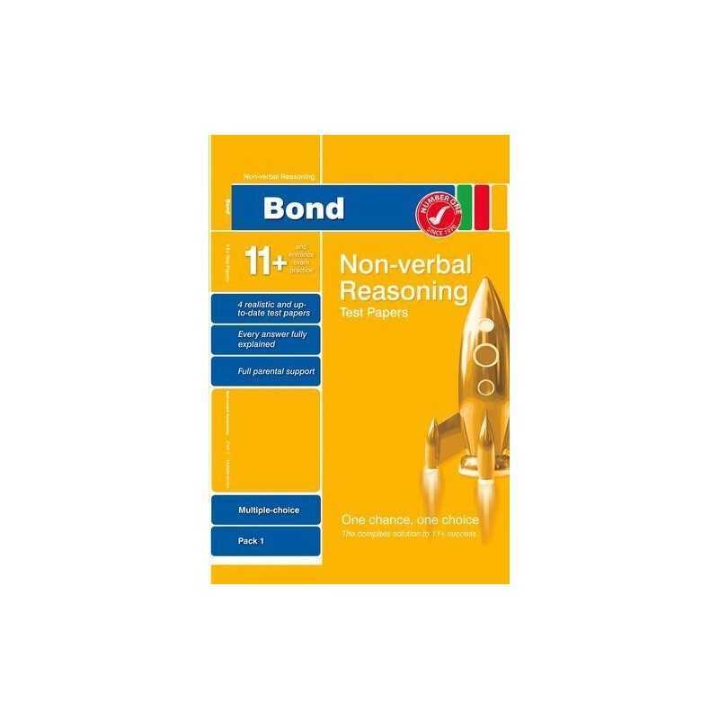 Bond 11+ Test Papers Non-Verbal Reasoning Multipl... by Baines, Andrew Paperback