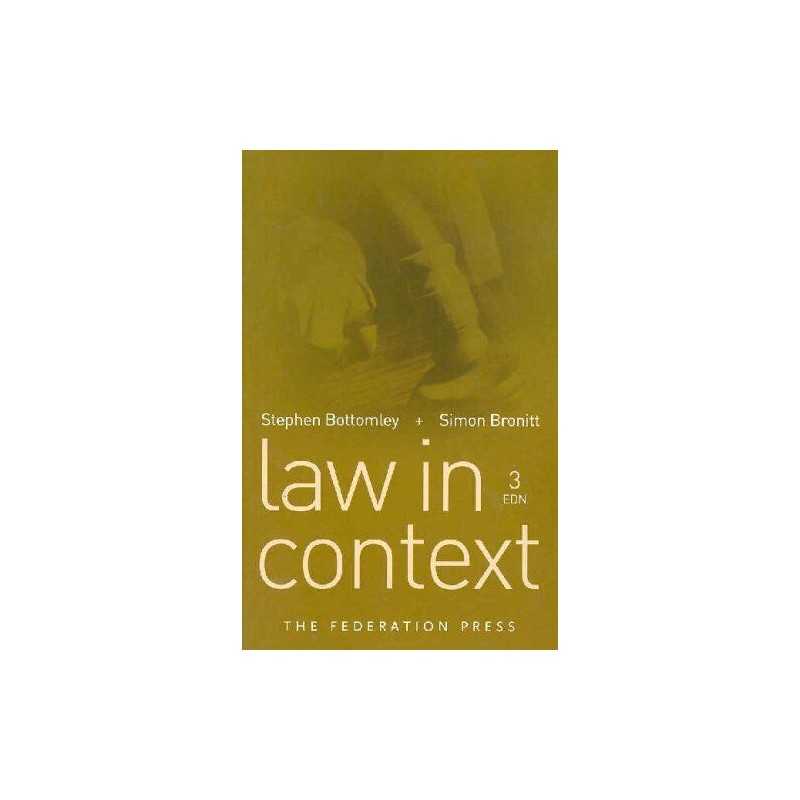 Law in Context by Bronitt, Simon Paperback Book