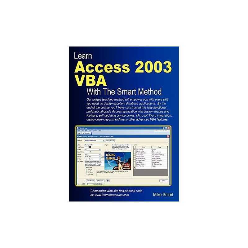Learn Access VBA 2003 With The Smart Method by Smart, Mike Paperback Book The