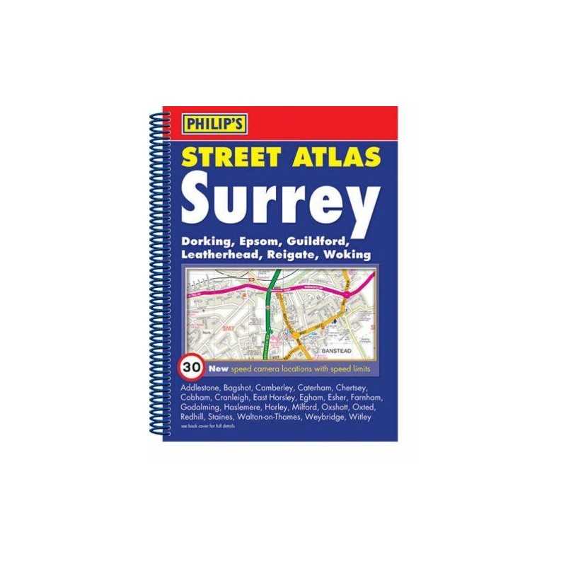Philips Street Atlas Surrey: Spiral Edition (Philips Street At... Spiral bound