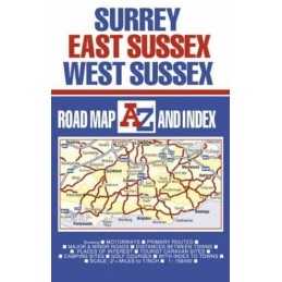 Surrey, E Sussex and W Sussex Road ... by Geographers A-Z Map Sheet map, folded