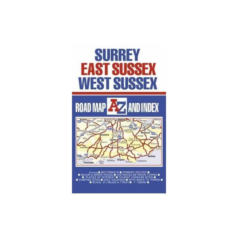 Surrey, E Sussex and W Sussex Road ... by Geographers A-Z Map Sheet map, folded