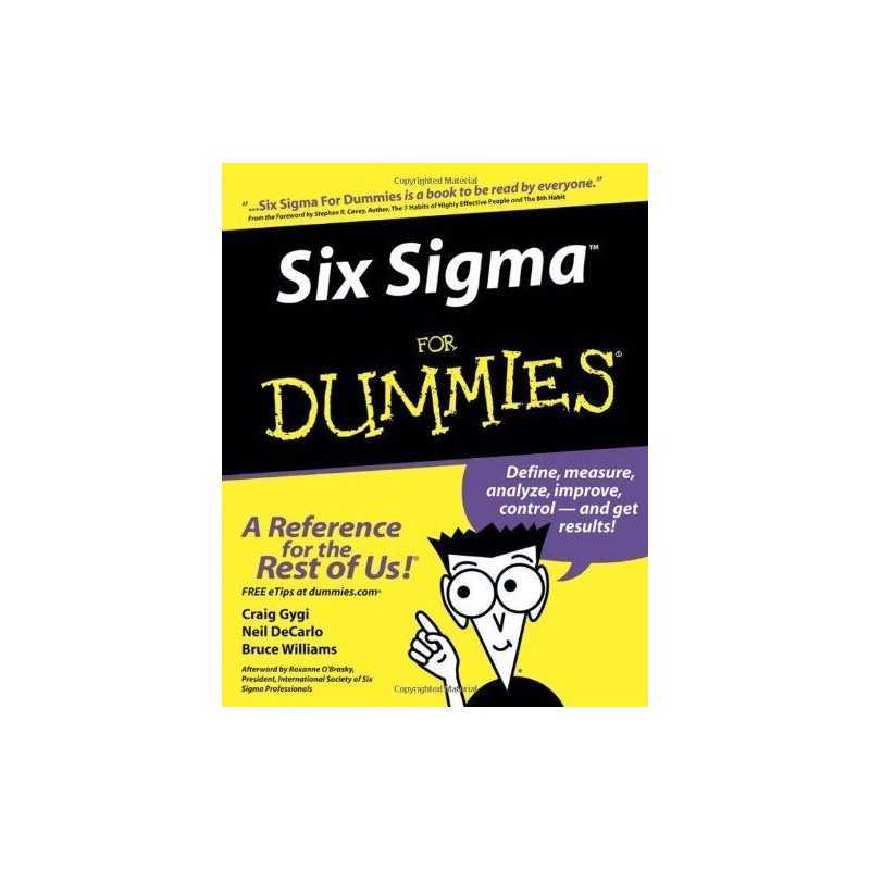 Six Sigma For Dummies (For Dummies S.) by Williams, Bruce Paperback Book The