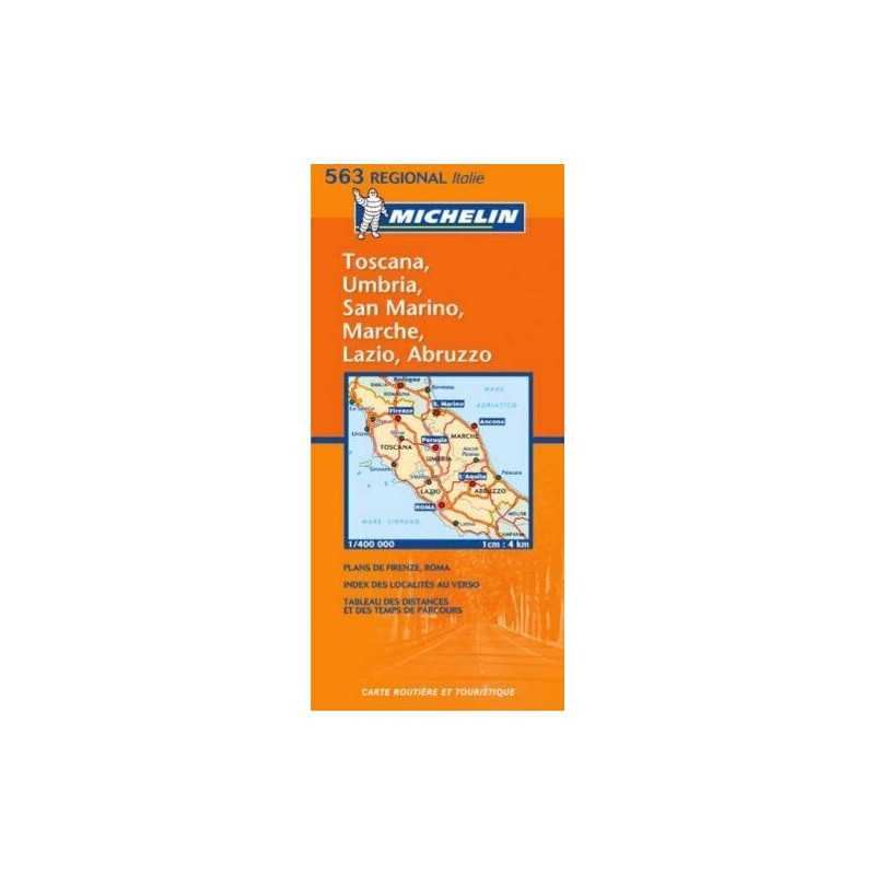 Toscana, Umbria, San Marino, Marche, Lazio, Abruzzo: No.563... Sheet map, folded