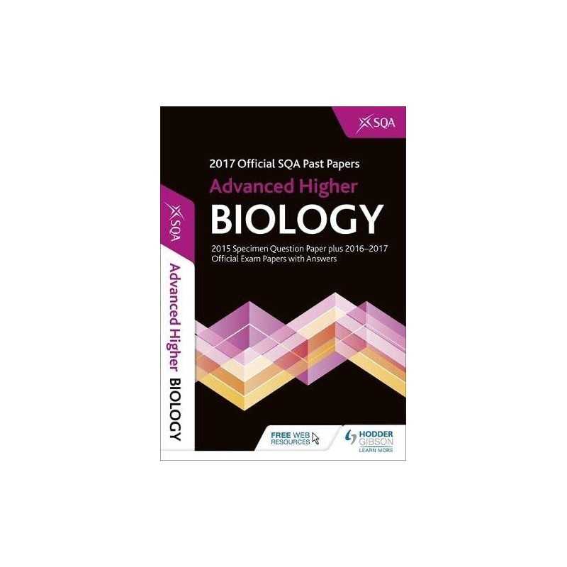 Advanced Higher Biology 2017-18 SQA Past Papers with Answers by SQA Book The