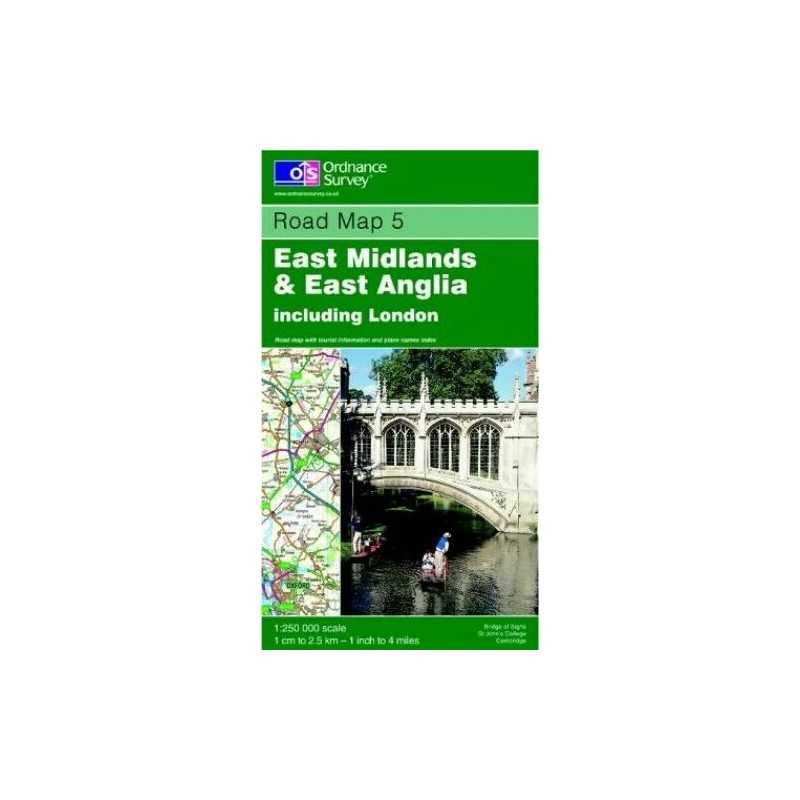 East Midlands and East Anglia Including ... by Ordnance Survey Sheet map, folded