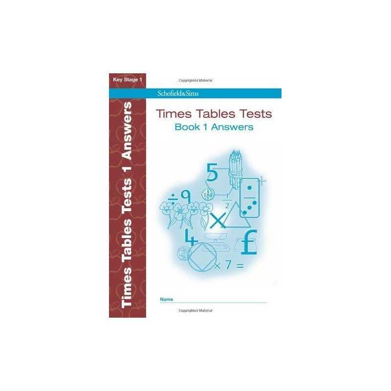 Times Tables Tests 1 Answers: KS1/KS2 Maths, Ages 6-... by Steve Mills Paperback