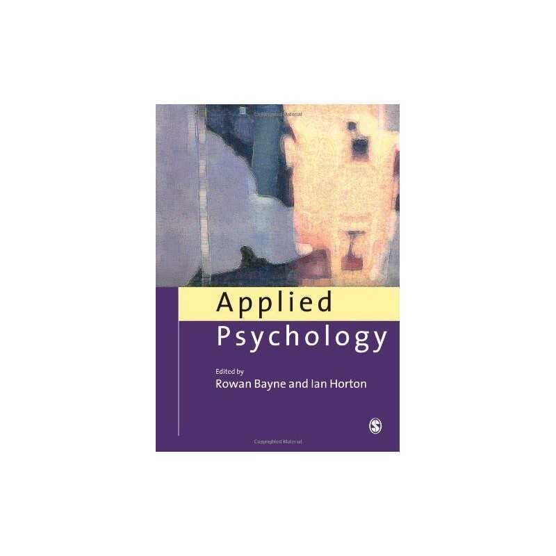 Applied Psychology: Current Issues and New Directions Paperback Book