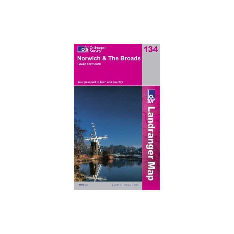 Norwich and the Broads, Great Yarmouth (... by Ordnance Survey Sheet map, folded