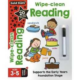 Gold Stars Wipe-Clean Reading Ages 3-5 Early Years: Support... by Frances Mackay