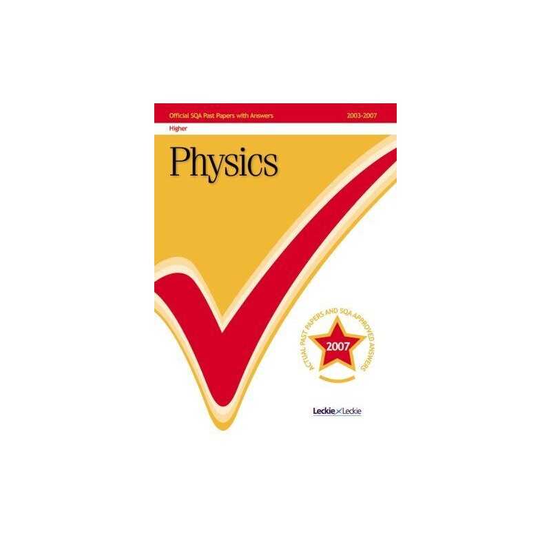 Physics Higher 2003-2007 SQA Past Papers, SQA