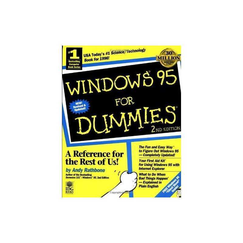 Windows 95 For Dummies by Rathbone, Andy Paperback Book
