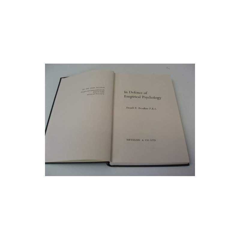 In Defence of Empirical Psychology, Broadbent, Donald E