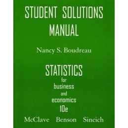 Student Solutions Manual for Statis..., Boudreau, Nancy