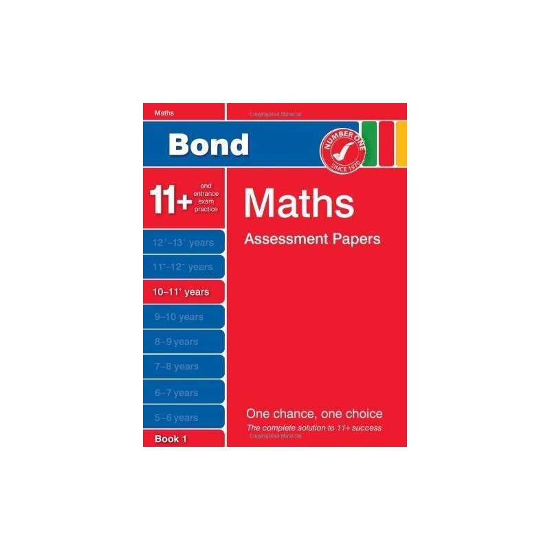 Bond Maths Assessment Papers 10-11+ years Book 1 by Baines, Andrew Book The