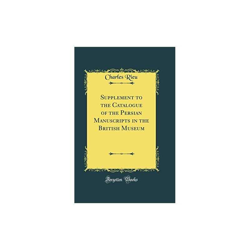 Supplement to the Catalogue of the Pe..., Rieu, Charles