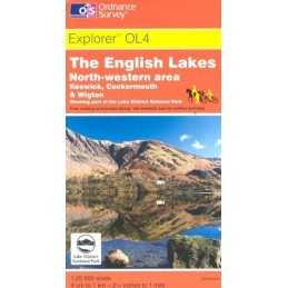 The English Lakes: North Western Area by Ordnance Survey Sheet map, folded Book