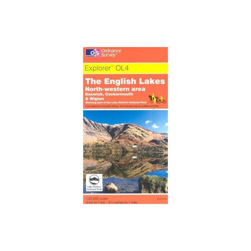 The English Lakes: North Western Area by Ordnance Survey Sheet map, folded Book