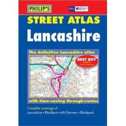 Ordnance Survey/Philips Street Atlas Lancashire Spiral bound Book