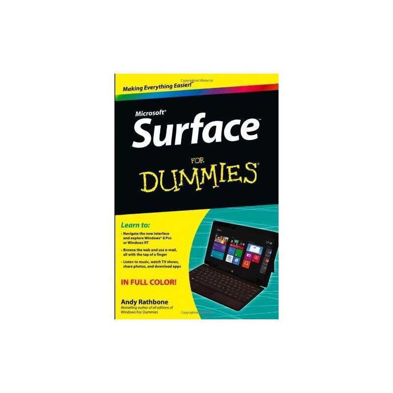 Surface For Dummies by Rathbone, Andy Book